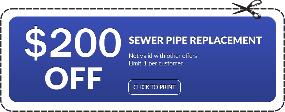 Sewer Line Replacement Coupon  in Van Nuys, Northridge, North Hollywood and Burbank Area
